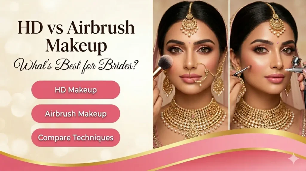 Airbrush Makeup vs HD Makeup: Which is Best for Brides?
